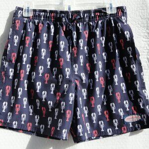 Vineyard Vines Boys Blue Chappy Lobster Preppy Swim Trunks Mesh Lined Size Large